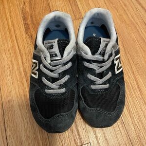 New Balance Kids' Black and Gray Sneakers